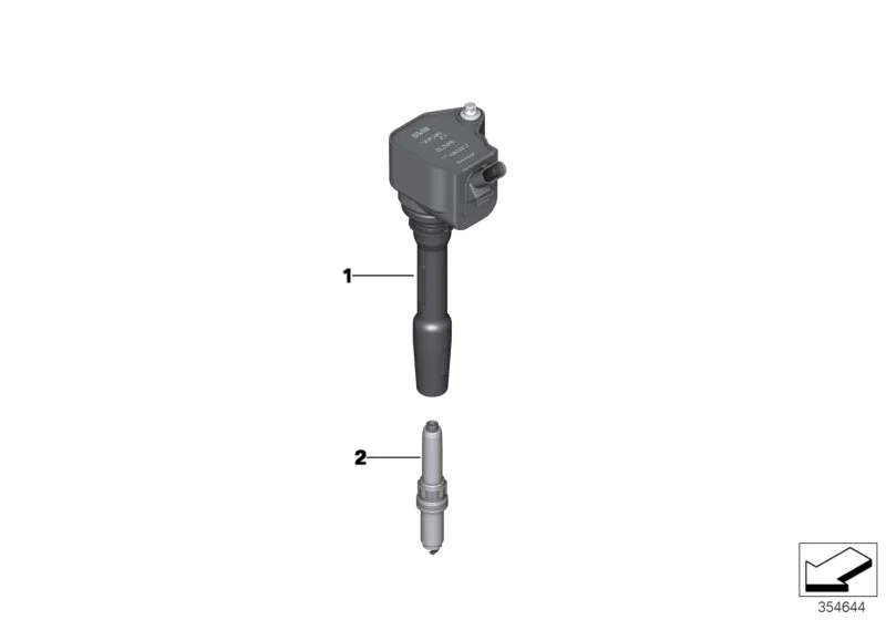 BMW Zündspule F20 F21 F22 F23 F30 F31 F32 F33 F34 F36 F39 F44 F45 F46 F48 F97 F98 G01 G02 G05 G06 G07 G11 G12 G14 G15 G16 G20 G21 G28 G29 M40i G30 G31 G32 I12 I15 F54 F55 F56 F57 F60 12138643360