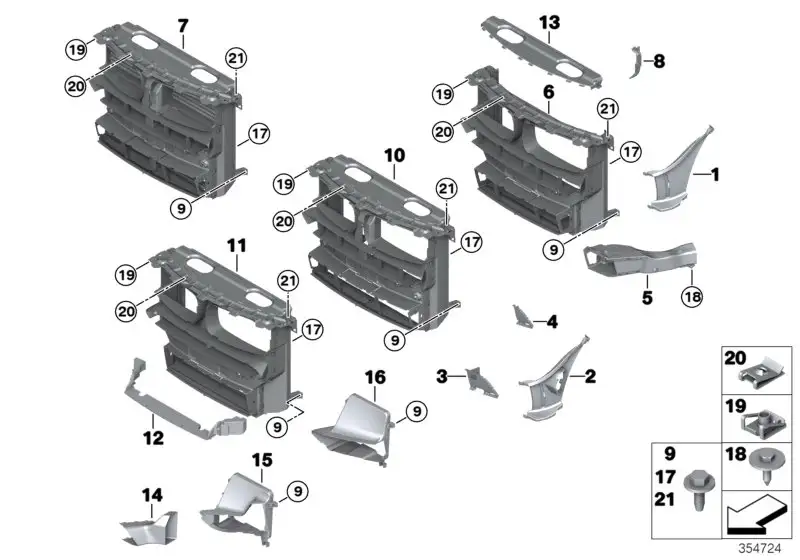 BMW Kühlluftführung F15 F16 51648055208 - X5 F15, X6 F16