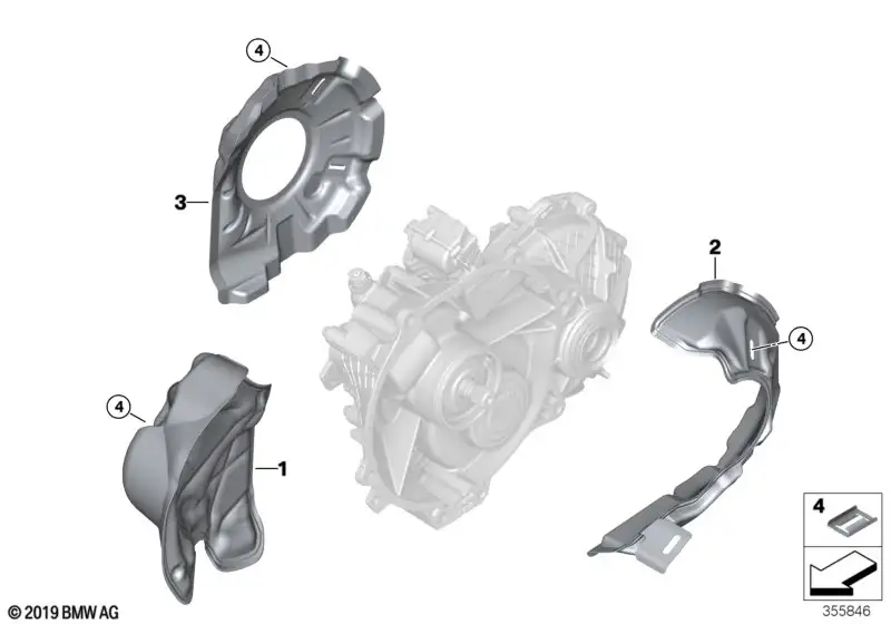 BMW Abdeckung E-Getriebe I01 27207644221 - Bildposition 01