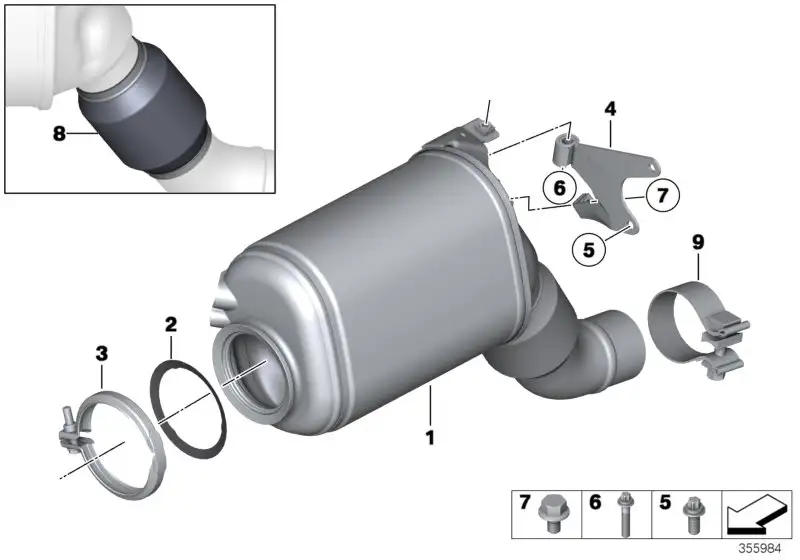BMW Halter motornaher Katalysator E70 E71 E90 E91 E92 E93 F01 F02