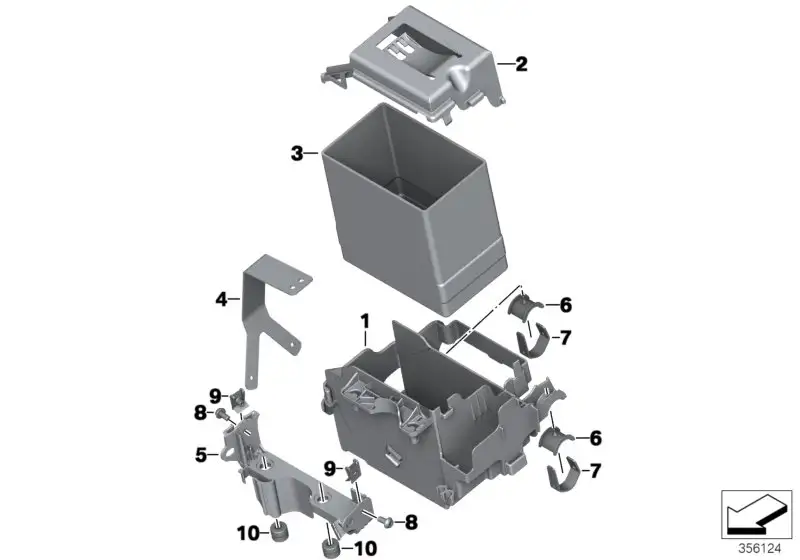 BMW Batterieträger Oberteil K52 61218533309