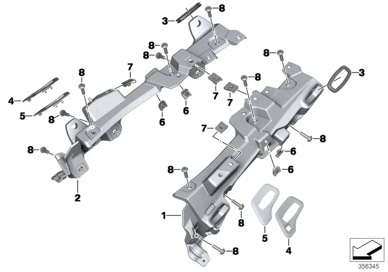 BMW Blende links K48 K52 46637724343