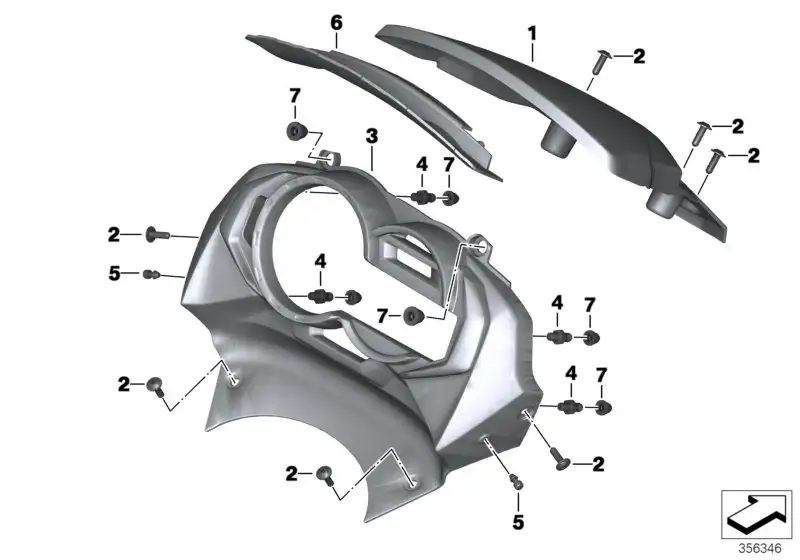 BMW Innenabdeckung K19 46637725110 - Bildposition 03