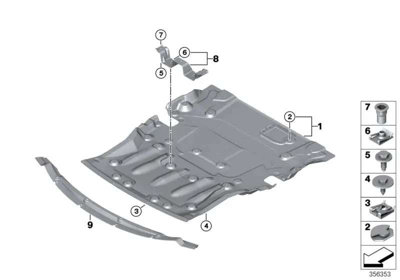 BMW Motorraumabschirmung Unterfahrschutz F20 F21 F22 F30 F31 F32