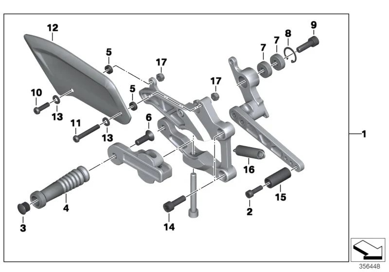 BMW Fussraste K42 77257724570