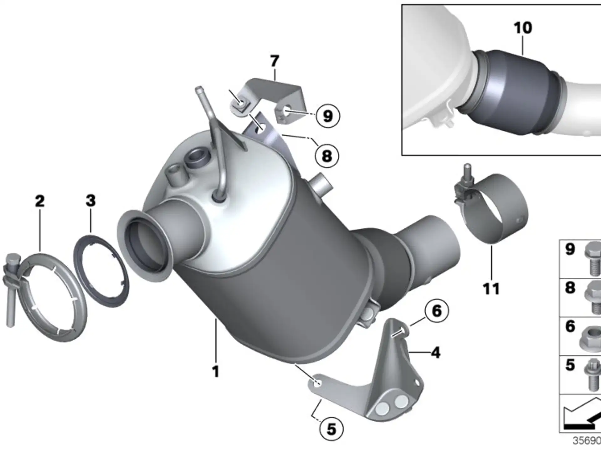 BMW Strebe F07 F10 F11 F20 F21 F22 F23 F25 F26 F30 F31 F32 F33 F34 F36 18207823511