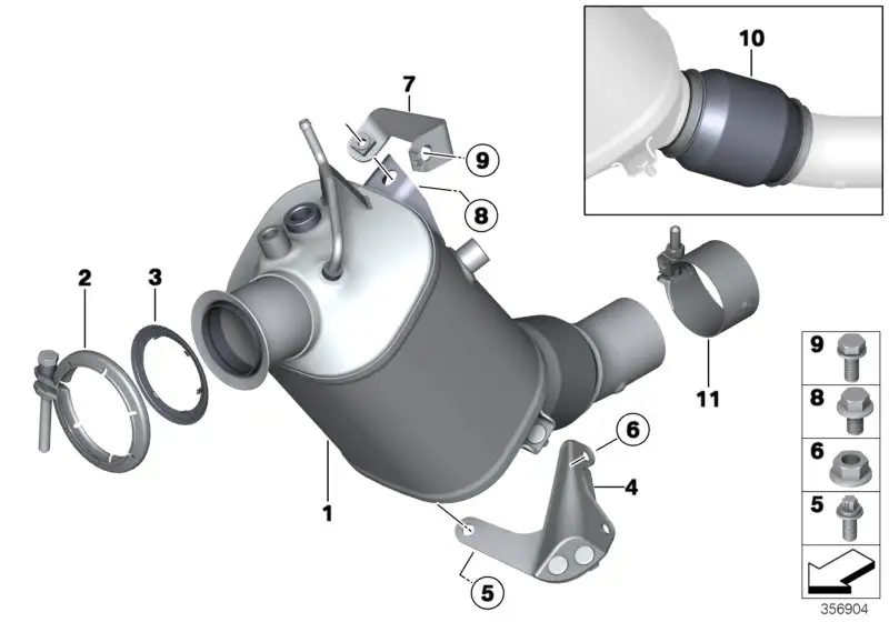 BMW Strebe F07 F10 F11 F20 F21 F22 F23 F25 F26 F30 F31 F32 F33 F3