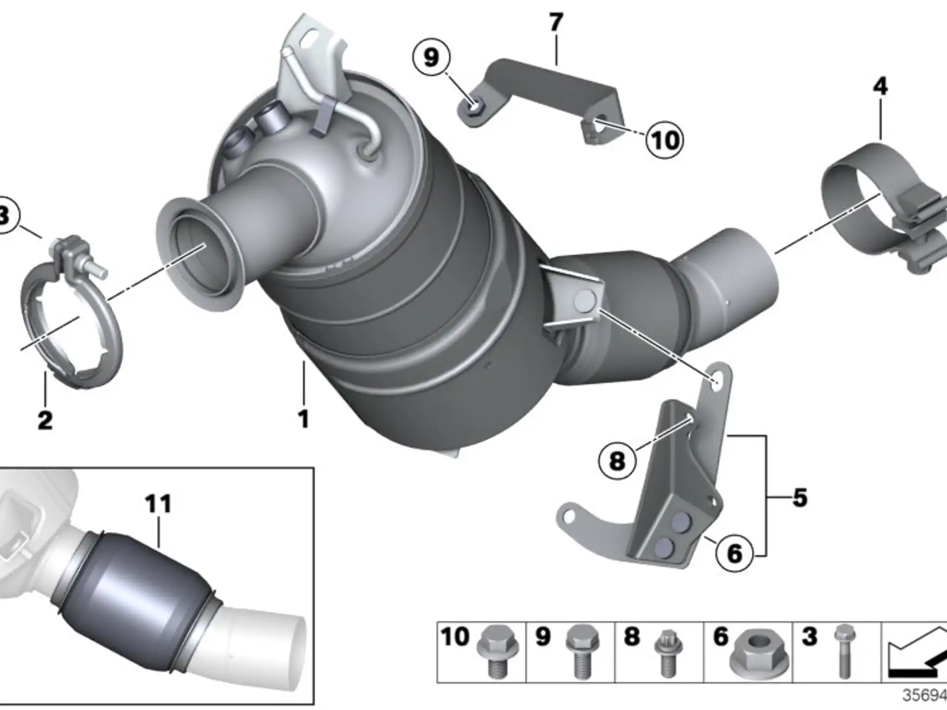 BMW Zylinderschraube E81 E82 E83 E84 E87 E88 E90 E91 E92 E93 F97 F98 K41 07119904436