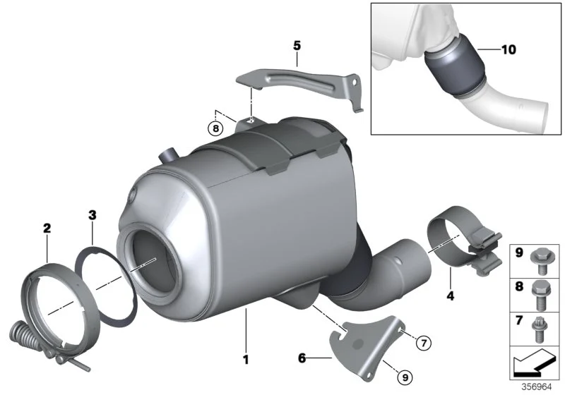 BMW RP Dieselpartikelfilter E60 E61 18307806411