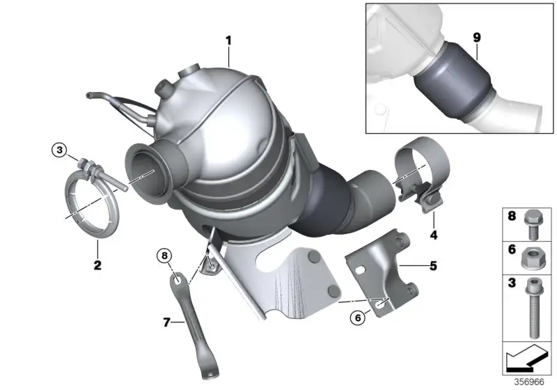 BMW Entkopplungselement E60 E61 E70 E71 E83 E90 E91 E92 E93 18307