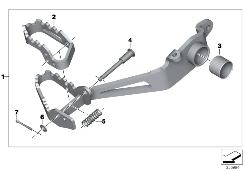 BMW Fussbremshebel verstellbar K80 K81 K82 35218569755