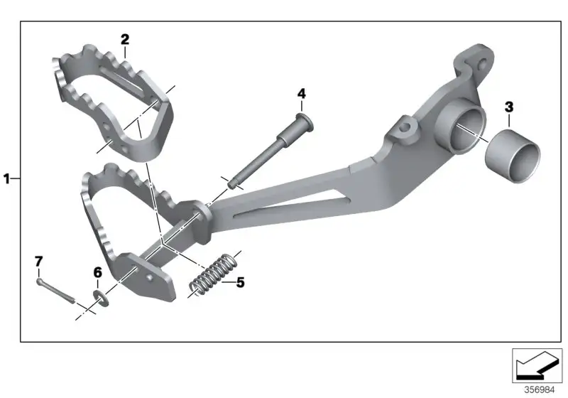 BMW Fussbremshebel verstellbar K80 K81 K82 35218569755