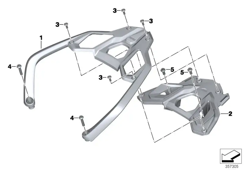 BMW Gepäckbrücke Unterteil K50 46548530816
