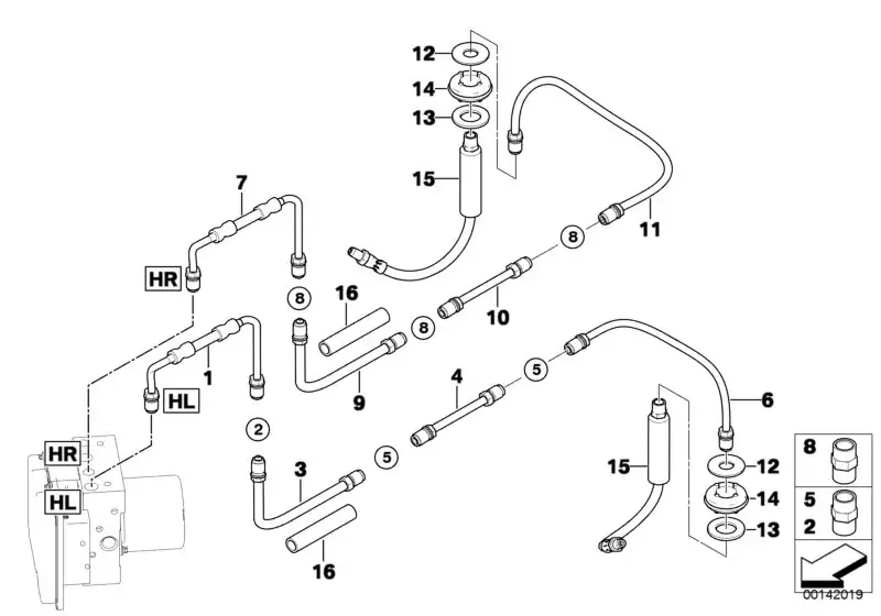 BMW Rohrleitung E60 E61 E63 E64 34326772484 - 5er E60 Limousine,