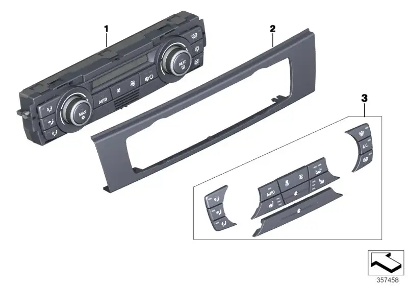 BMW Frontplatte Bedienteil Klimaautomatik E81 E82 E87 E88 E92 641
