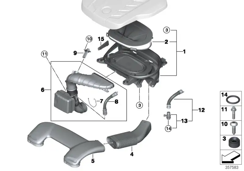 BMW Ansaugkanal F15 F16 13718570289