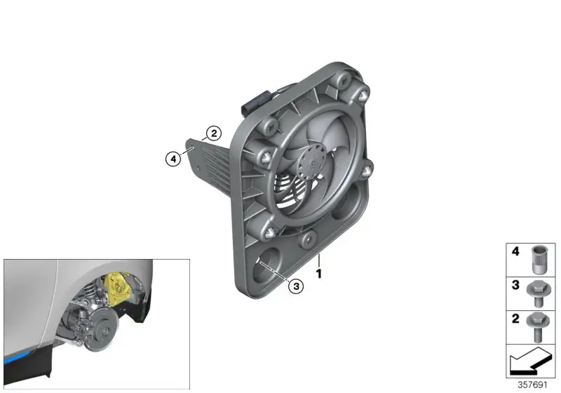 BMW Elektrolüfter I01 17428608033