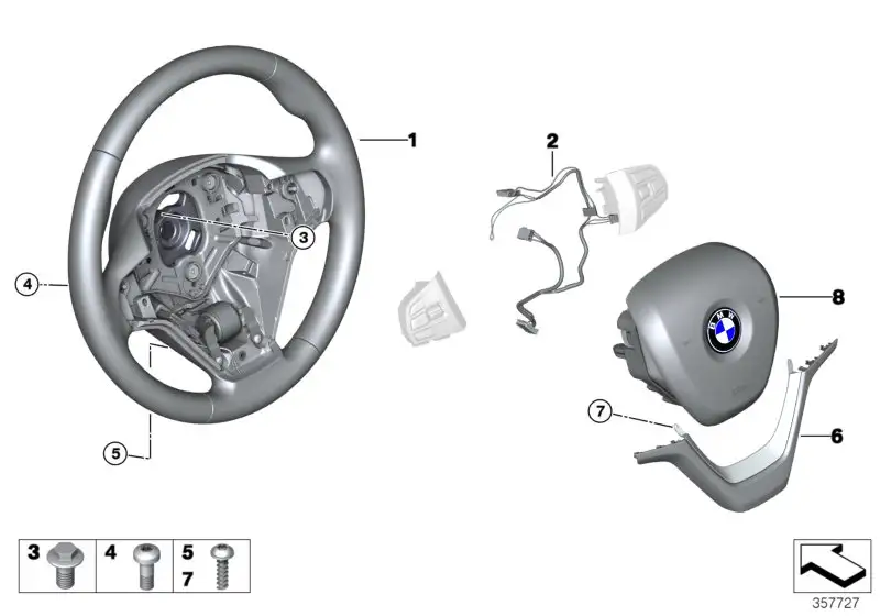 BMW Abdeckung Lenkrad F15 F16 32306868772 - X5 F15, X6 F16