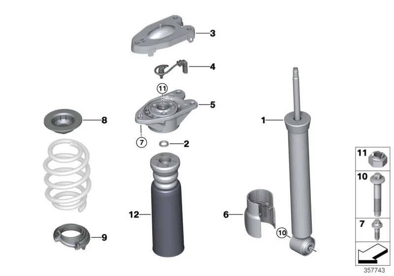 BMW Federunterlage unten F39 F20 F44 F45 F46 F48 F54 F60 33536871665