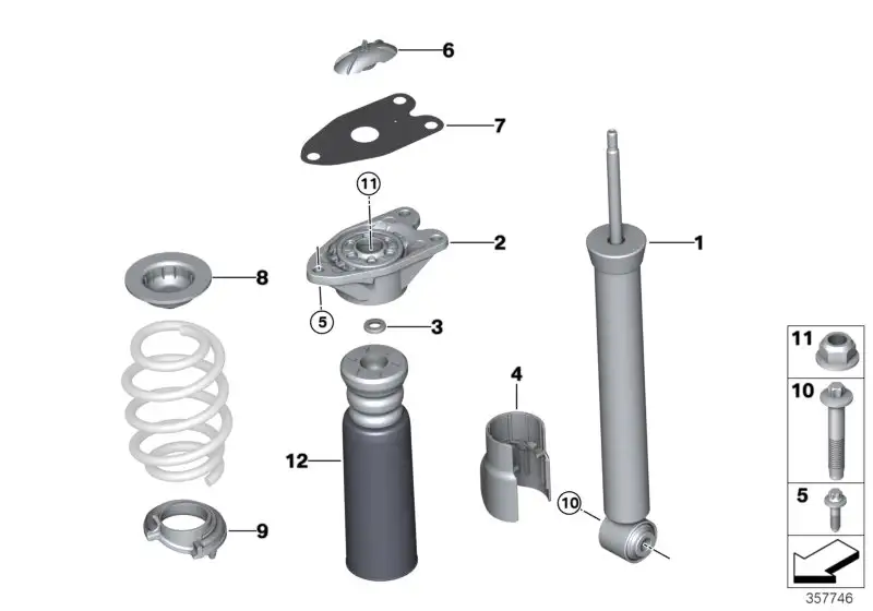 BMW Stossdämpfer hinten F48 33506886760 - Bildposition 01