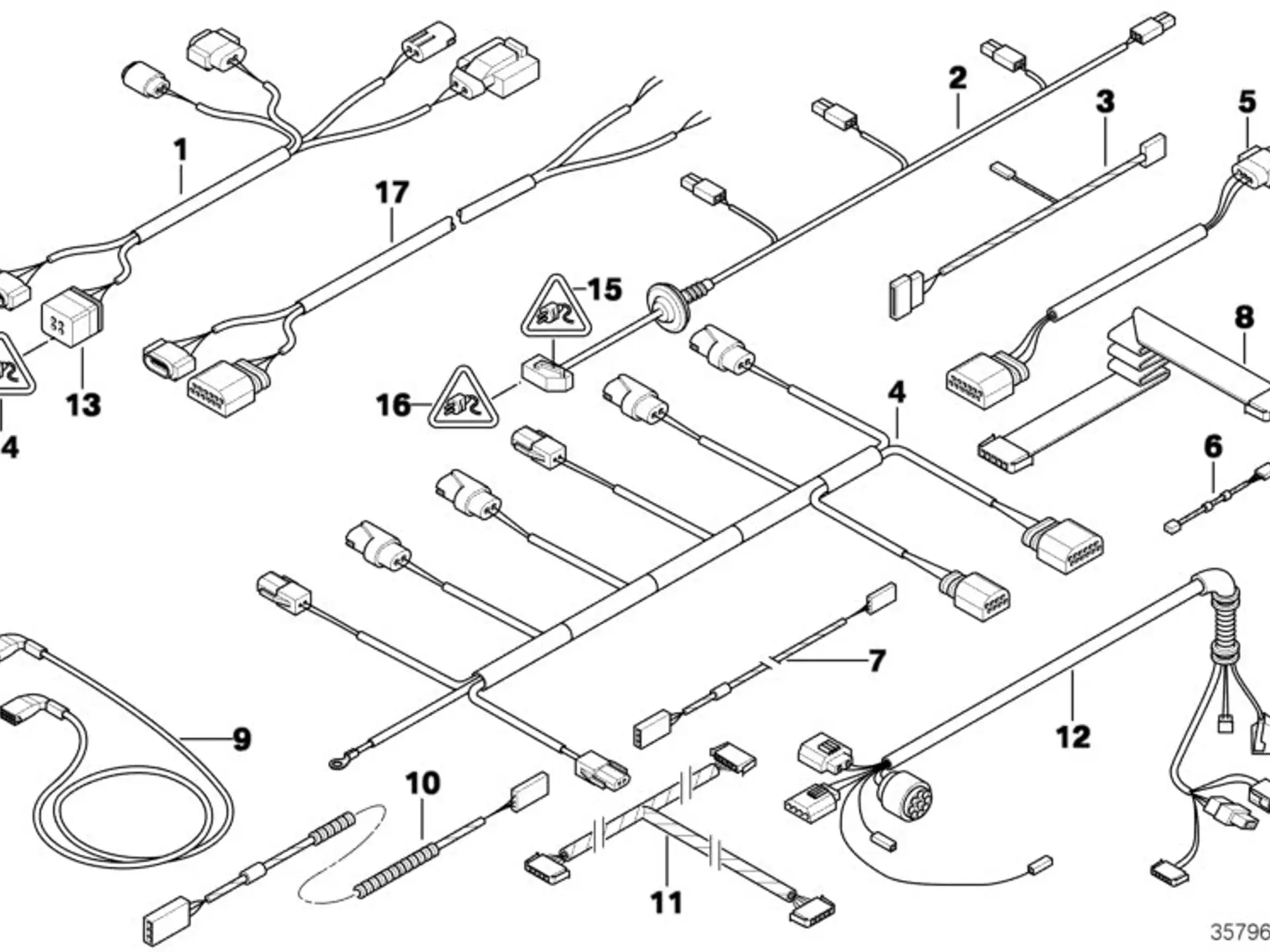 BMW Kabelsatz Sensorik Aktivlenkung E60 E61 E63 E64 61126962302