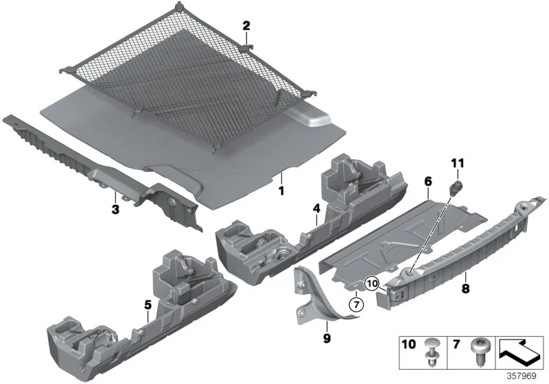 BMW Netz Gepäckraumboden F33 F83 51477368728