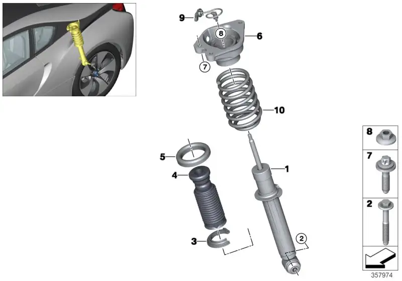 BMW Schraubenfeder hinten I12 33536870549 - Bildposition 10