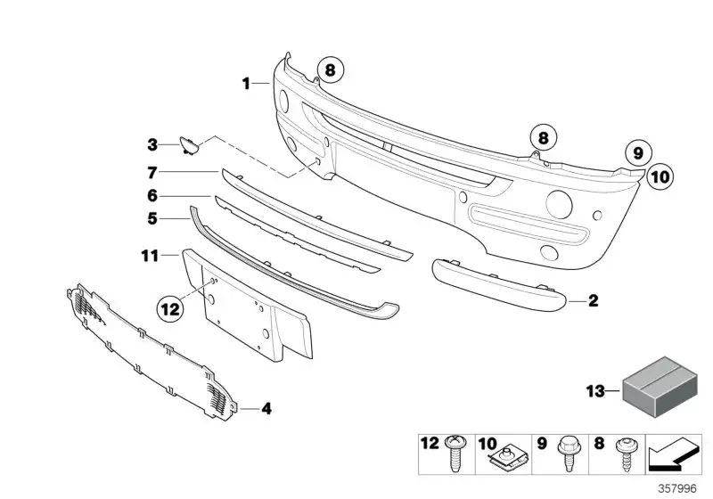 BMW Blende Abschleppöse grundiert R50 51117110863