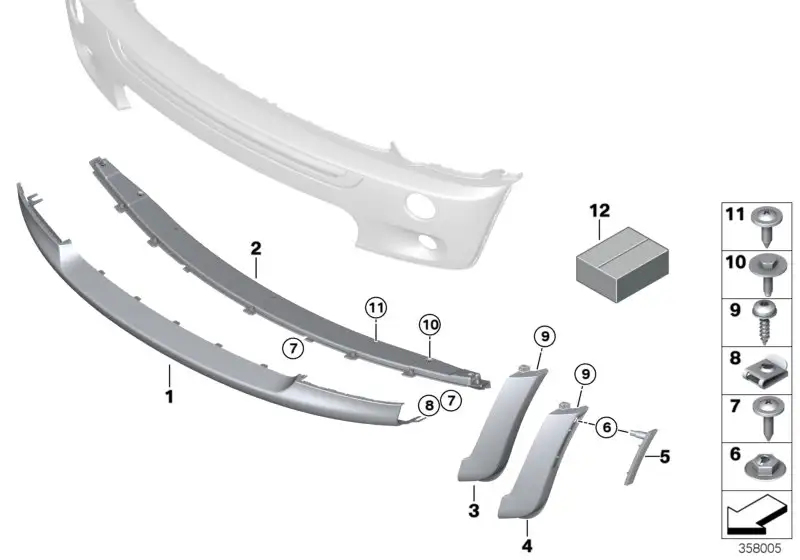 BMW Spoiler links 51111479092