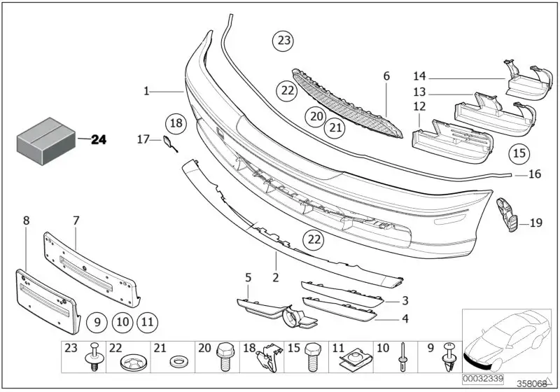 BMW Gitter E46 51117016513