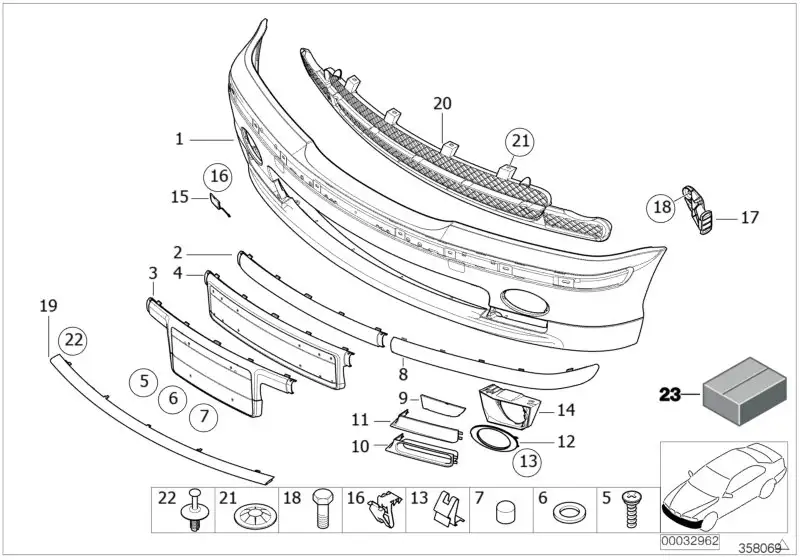 BMW Klammer E46 51112493936
