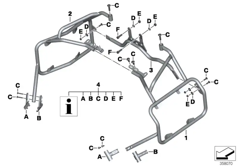BMW Querbügel hinten K72 K75 46548543918