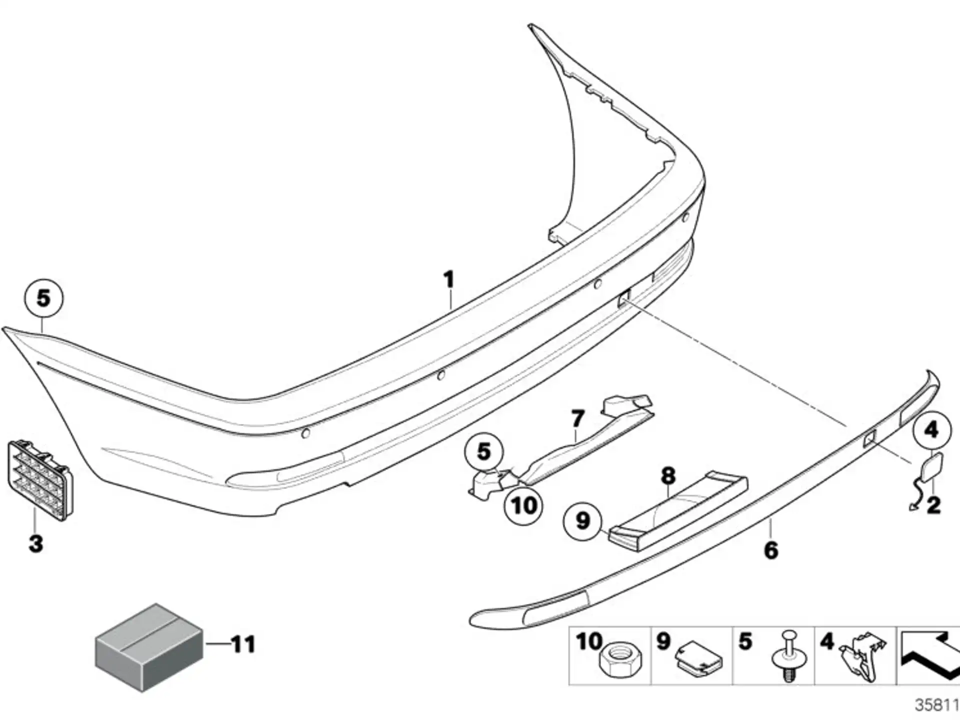 BMW Clip E46 51128257496