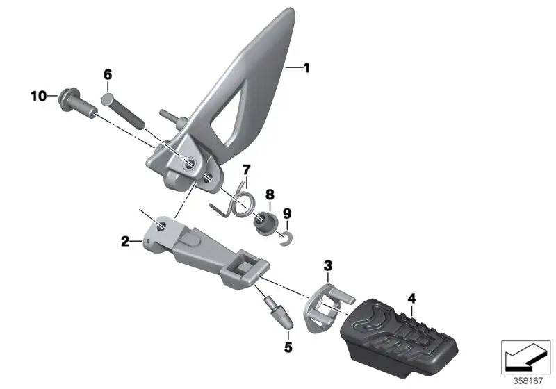 BMW Fussrastenplatte links K52 46718560383