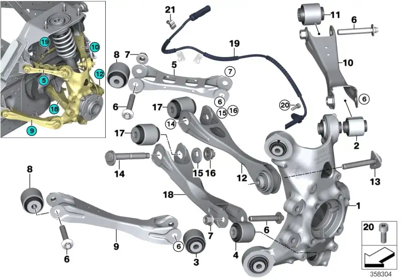 BMW Gummilager 33306851564 - Bildposition 03