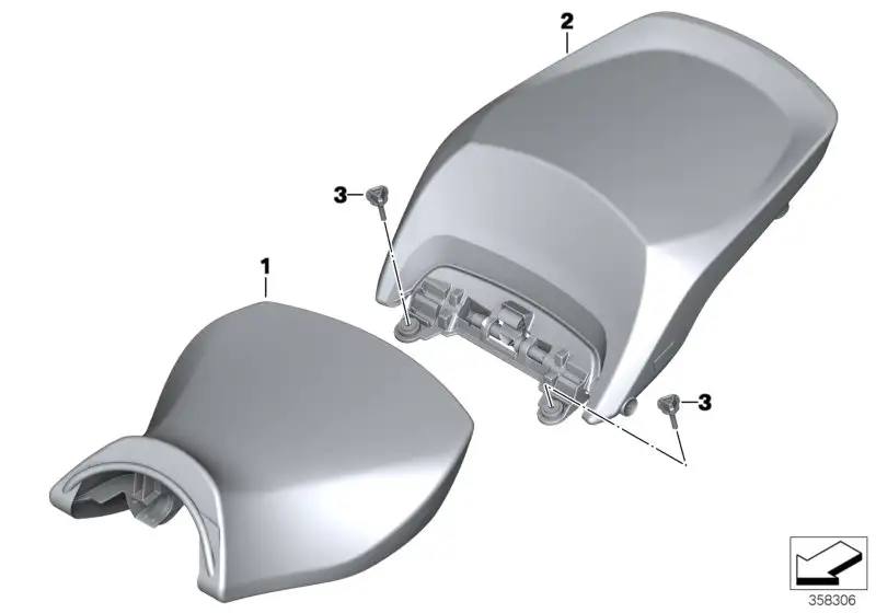 BMW Soziussitz schwarz K52 52538548575