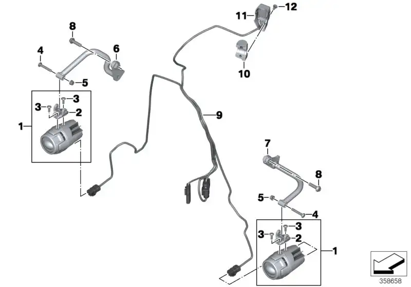 BMW Halter Zusatzscheinwerfer rechts K52 63178541630