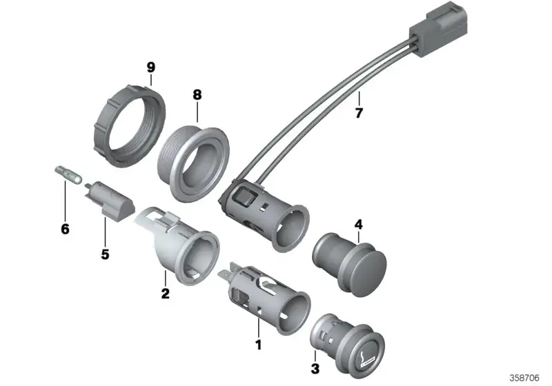 BMW Mutter Steckdose R60 R61 61139811959 - Bildposition 09