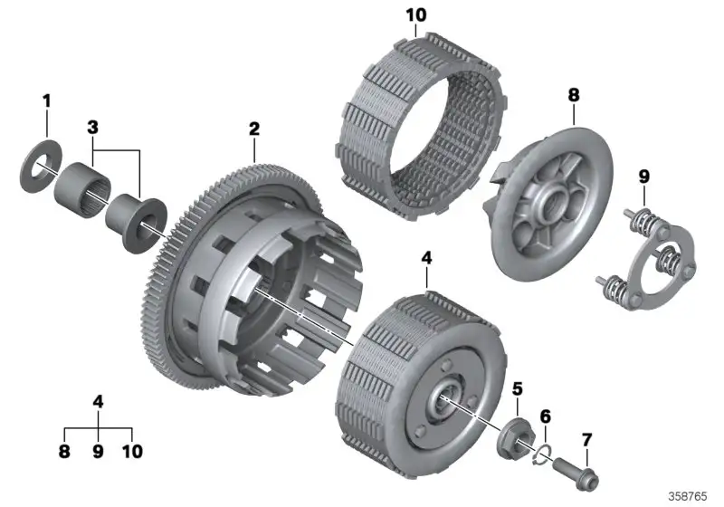 BMW Lamellenpaket A40 K48 K61 21218527777 - Bildposition 10