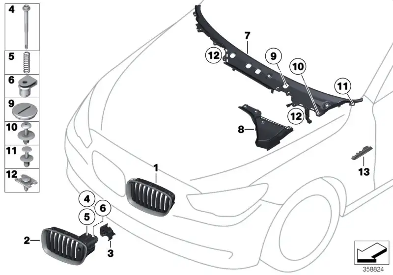 BMW Zierblende links 51137336641