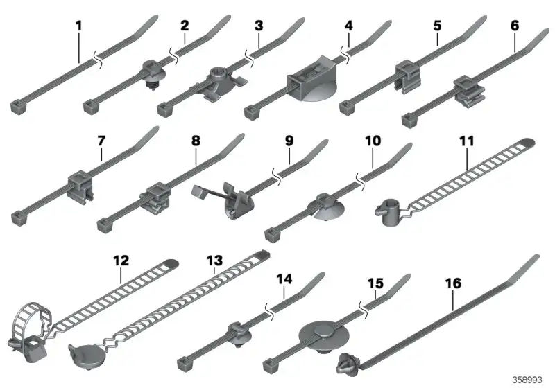 BMW Kabelbinder mit Halter E46 E52 E53 E60 E61 E63 E64 E65 E66 E7