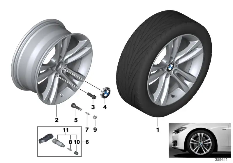 BMW Scheibenrad Leichtmetall Orbitgrey F30 F31 F32 F33 F34 F36 36