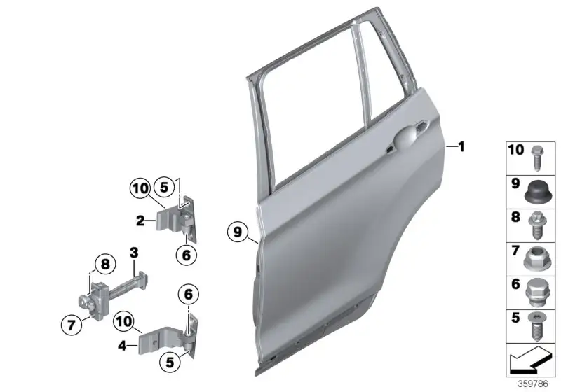 BMW Türbremse hinten F25 F26 51227205613 - Bildposition 03