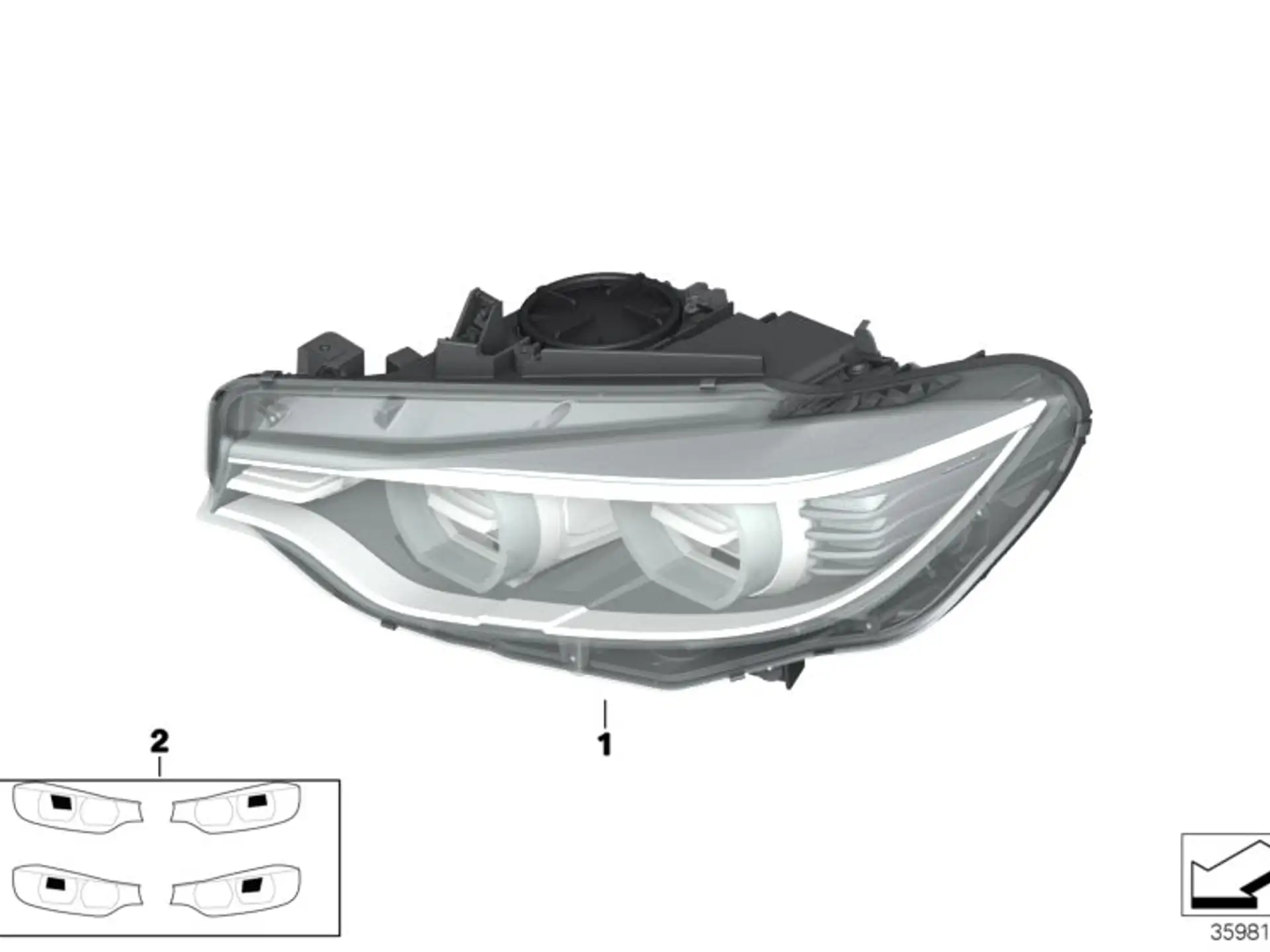 BMW Satz Halter Scheinwerfer F32 F33 F36 F80 F82 63117379929