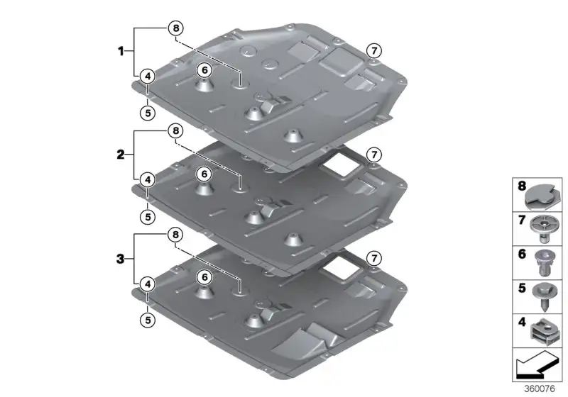 BMW Motorraumabschirmung F55 F56 51757343141 - Bildposition 01