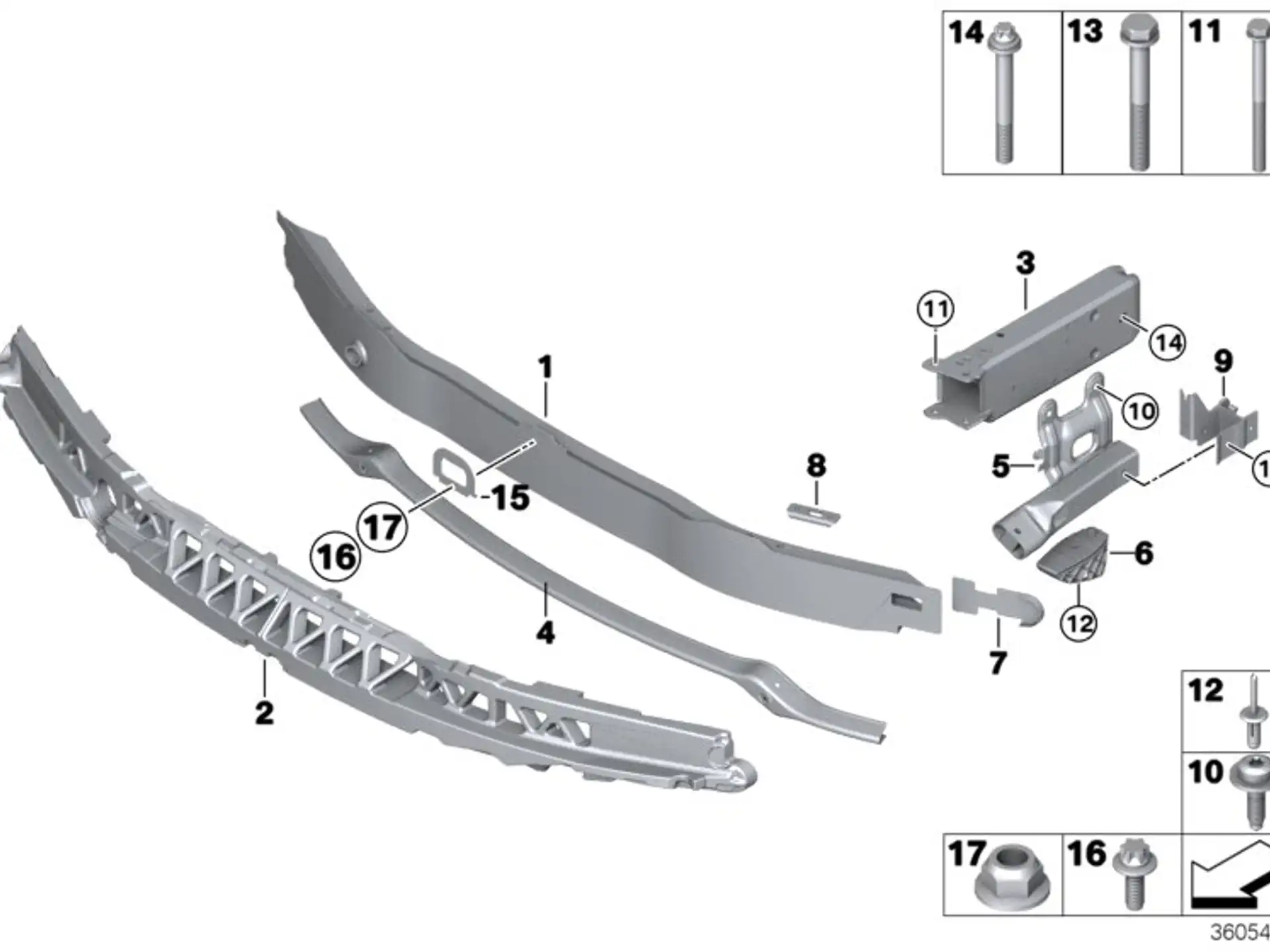 BMW Deformationselement vorn rechts F32 F33 F34 F36 51117289908