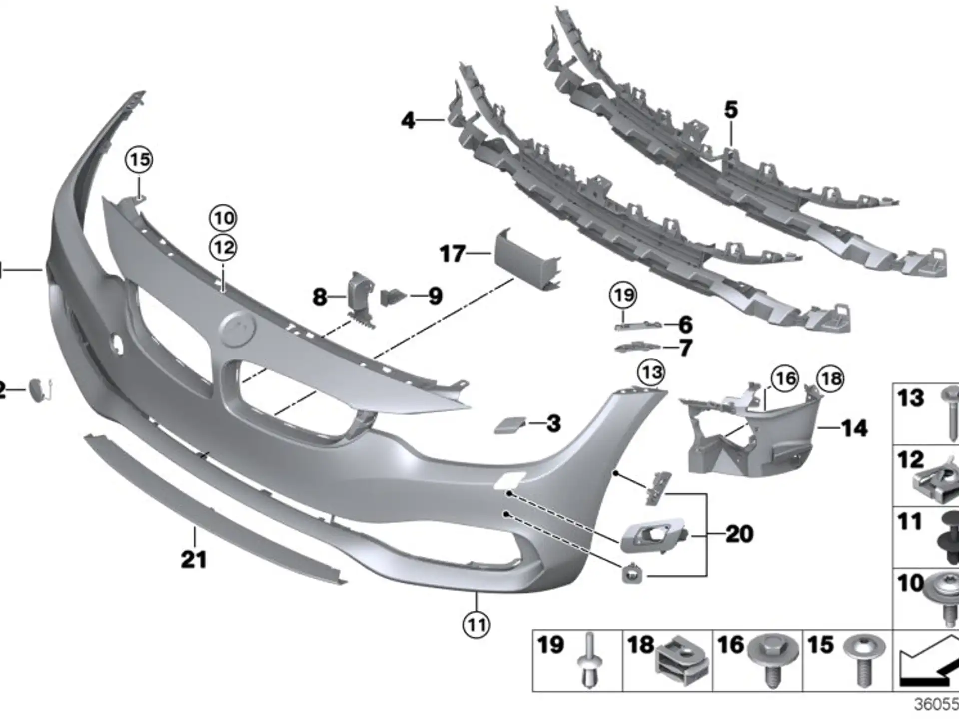 BMW Aufnahme Seitenwand vorn oben links F32 F33 F36 51117294679