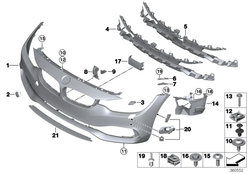 BMW Abdeckung ACC F32 F33 F36 51117459119