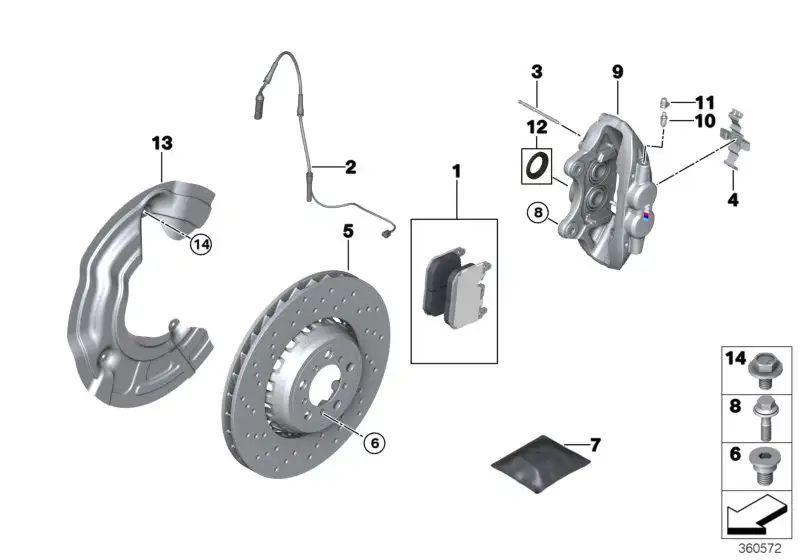 BMW Bremssattelgehäuse links F30 F31 F32 F33 F34 F36 F80 F82 F83