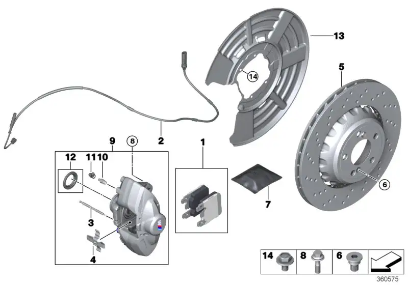BMW Bremsscheibe belüftet rechts F87 F87N 34118072020 - 2er F87,